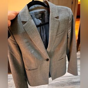 J. Crew Heather Gray Single-Button Blazer